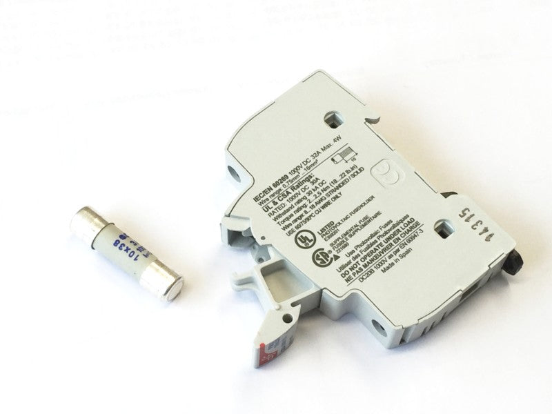 Solar PV Fuse Holder (10mm x 38mm / DIN Rail) (1000V)