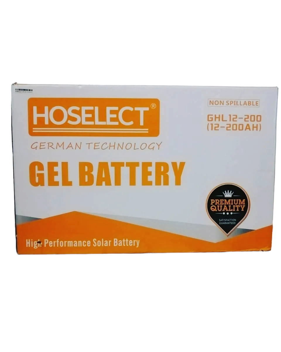 Hoselect 200ah 12v GEL Battery High Performance Solar Rechargeable