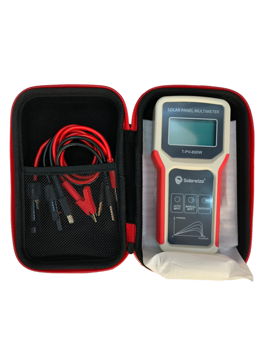 Photovoltaic Panel Power Multimeter Auto Manual Detection with LCD Display Screen with Backlight Open Circuit Voltage Troubleshooting Utility Tool