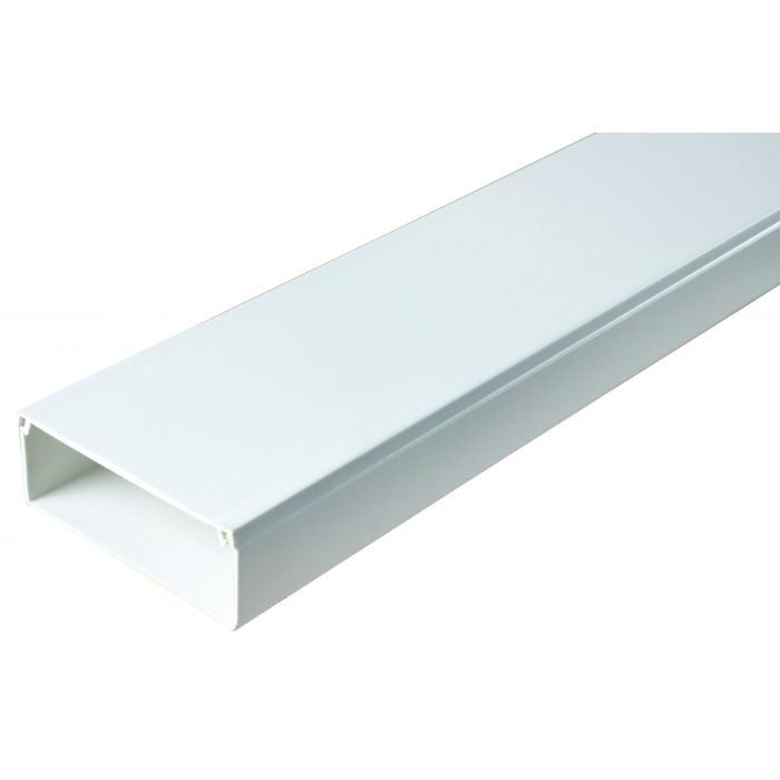 White PVC Trunking 100 x 40mm x 3m