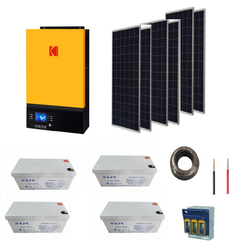 5kW Solar Kit with 9.6kw Gel Battery Storage