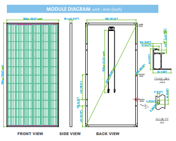 370W Hansol Monocrystalline Solar Panel