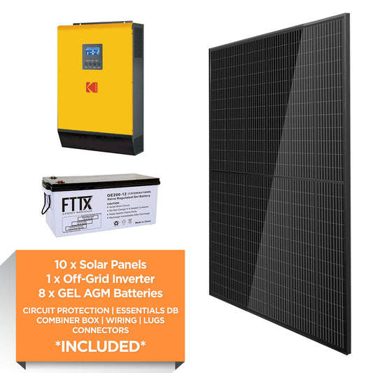 5kW KODAK WITH 19.2kWh AGM – Solar Power Kit