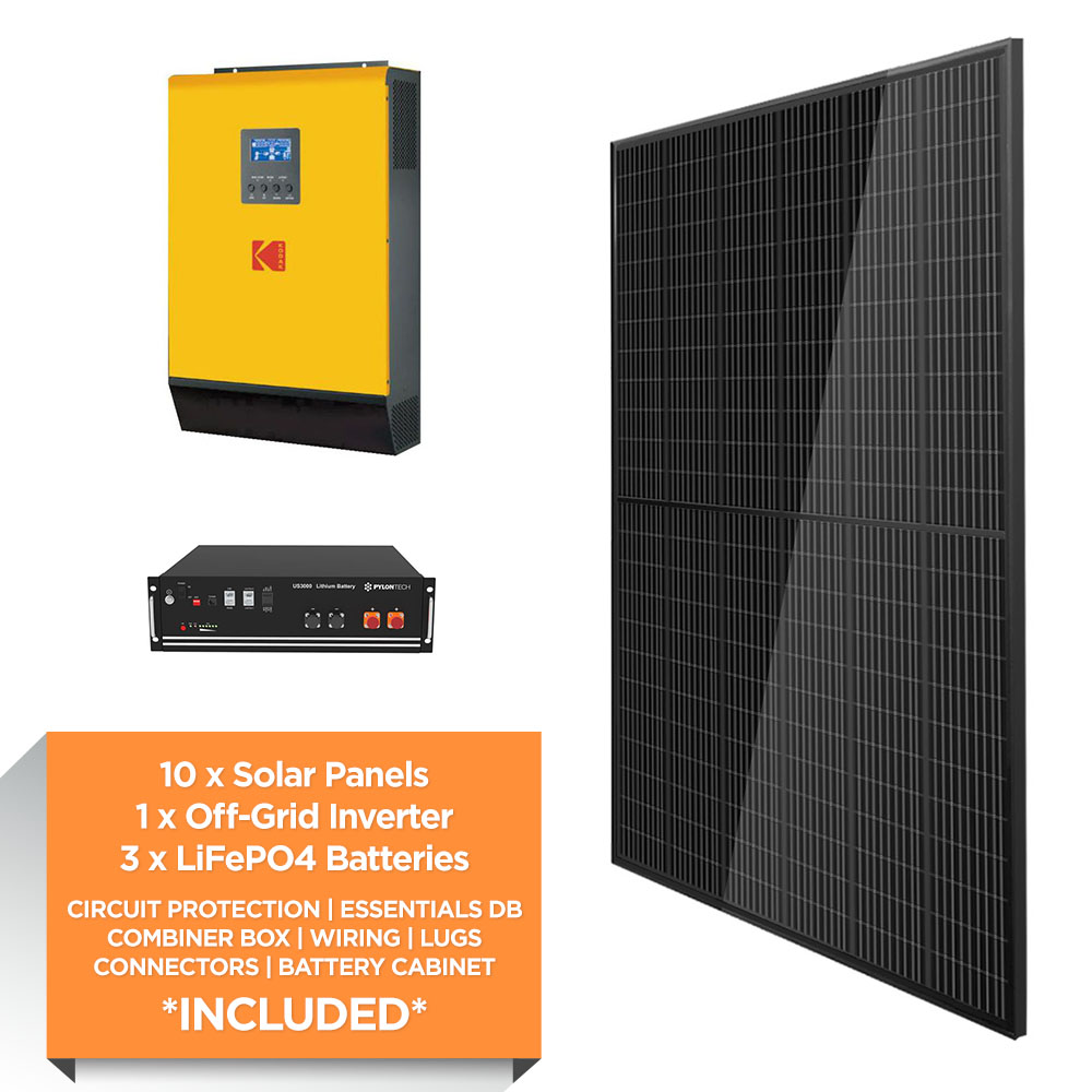 5kW KODAK plus Pylontech 10.5kWh Lithium Ion Solar Power Kit