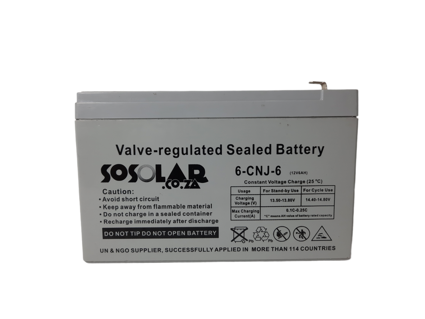 Sosolar 6Ah 12 Gel Battery