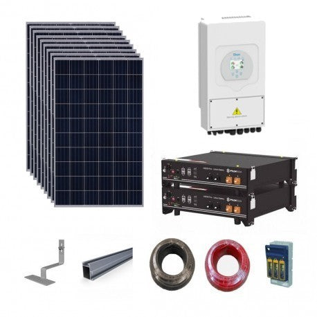 Deye Hybrid Solar Kit 5.52kWp array/5.84kWh storage/5kW output