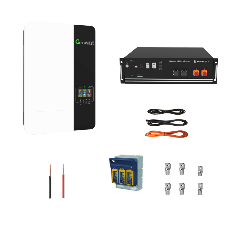 Growatt ES 5kw Backup Kit with Pylon 3.5kw Lithium Storage