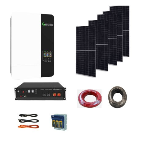 Growatt ES 5kw Solar Kit with Pylon Lithium US3000 3.5kw Storage ( with WIFI)