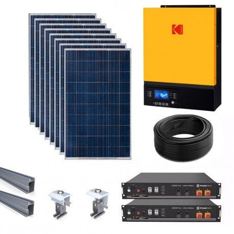 Kodak VMIII Lithium Ion Solar Kit - 5kW/4.8kWh Storage/2.46kWp Solar
